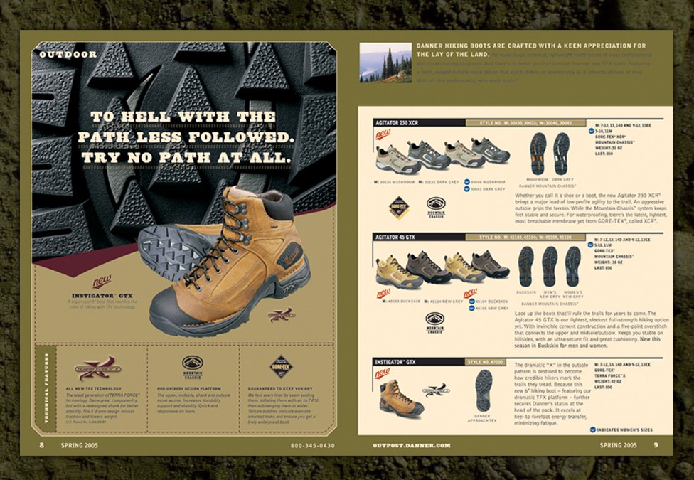 Danner Footwear Catalogs